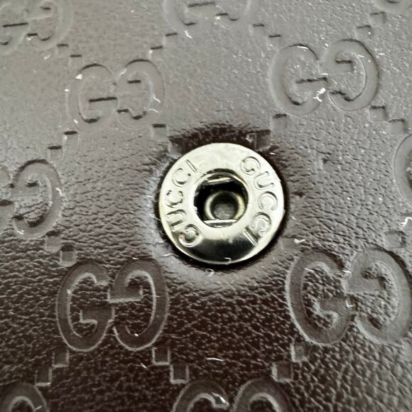 Gucci Leather GG Monogram Foldable Triangle Hard Case for Glasses Brown Small main image 7